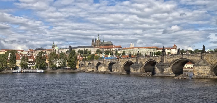The Prague Castle and the Charles bridge