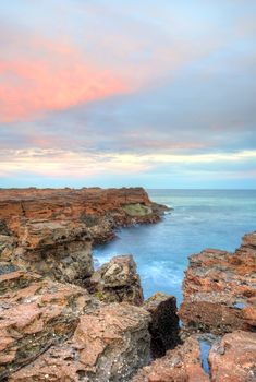 North Avoca craggy rocky escarpment  NSW Australia