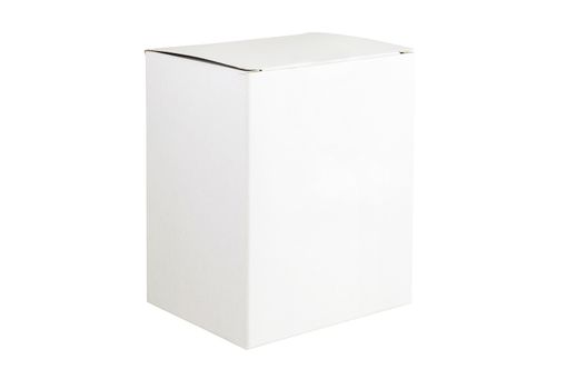 White box isolated on white background with clipping path 