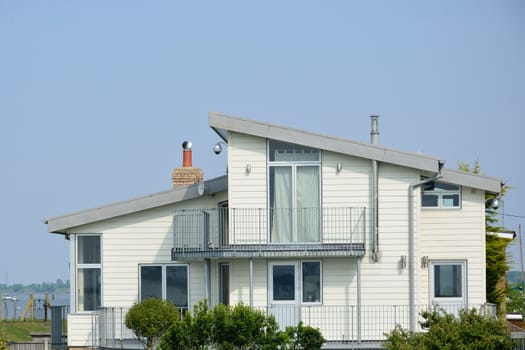 Large white coastal House