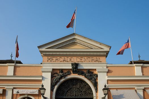 Historic Fish Market in the centre of Santiago, Chile