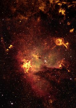 Star field in space, a nebulae and a gas congestion. "Elements of this image furnished by NASA".