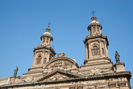 Historic Catedral Metropolitana in the Plaza de Armas in Santiago, Chile