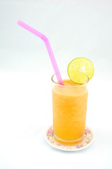 Orange juice blended with seaweed for healthy