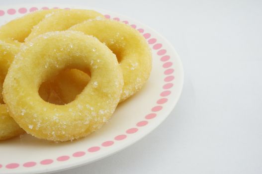 Donuts for dessert strange because the hole in the middle.