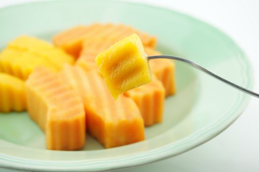 Eating Papaya and Mango are sweet and a little acid . They gives you strong and healthy.