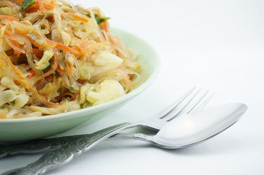 Vegetarian fried vermicelli gives you strong and healthy.