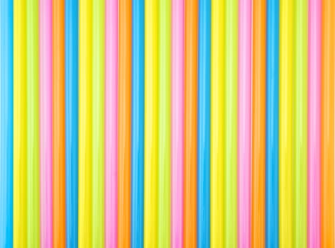 Colorful straight straw put continual as the beautiful background color.