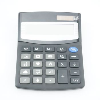Calculator for calculating costs in both the business and personal on a white background.