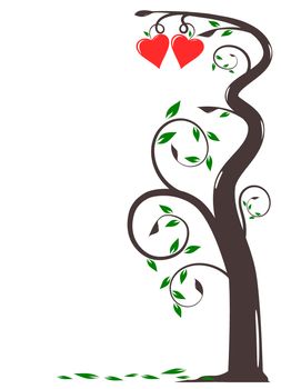 Tree of love for valentine day, mean love will grow up to have a solid foundation.