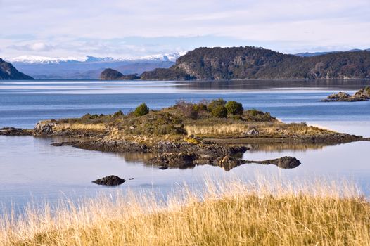 End of the Fireland, Tierra del Fuego. Lapataia Bay in Tierra del Fuego. Lapataia is the name of the place, where the Panamerican highway is ending, the road that takes you from Alaska to Fireland