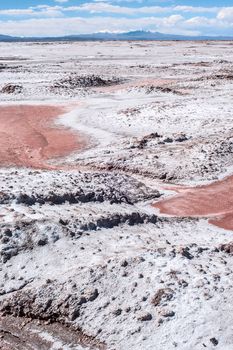 Salinas Grandes on Argentina Andes is a salt desert in the Jujuy Province. More significantly, Bolivas Salar de Uyuni is also located in the same region.