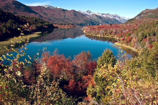 Autumn Colors in Lake Gutierrez, near Bariloche, Patagonia, Argentina