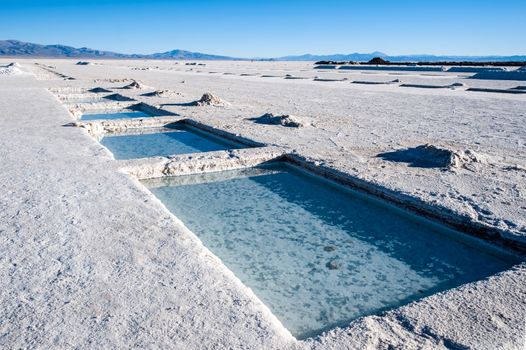 Salinas Grandes on Argentina Andes is a salt desert in the Jujuy Province. More significantly, Bolivas Salar de Uyuni is also located in the same region.