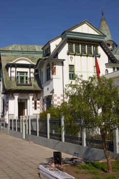 The ornate Art Nouveau Palacio Baburizza in the coastal city of Valparaiso in Chile. The building houses a fine arts museum.