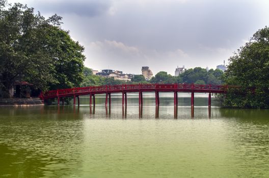 Red Bridge and Yellow Water on Sword Lake.