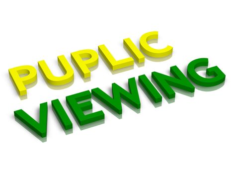 3d word puplic viewing