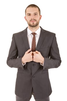 young business man portrait isolated on white