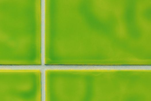 Four green tiles, nice background texture and pattern