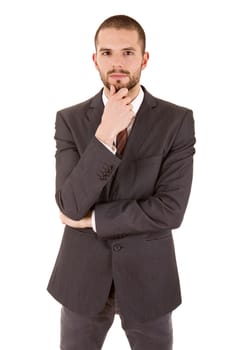 young business man portrait isolated on white