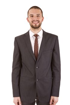 young business man portrait isolated on white