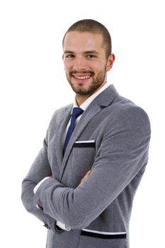 young business man portrait isolated on white