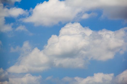 beautiful fresh, bright clouds with blue sky in bright day for scene and background