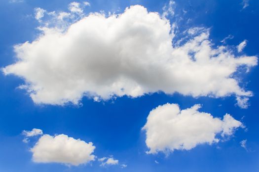 beautiful fresh, bright clouds with blue sky in bright day for scene and background