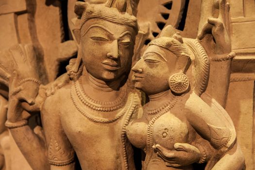 Indian lovers in tantric position, north-west India original manufact, 10-11 century