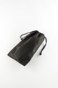 black color bag on a white background