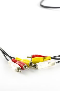 av cable use for television on a white background