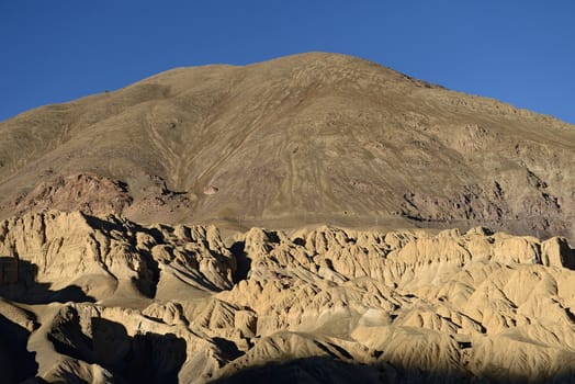nice scenery of dry mountain near Lamayuru in ladakh