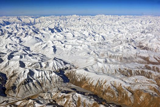 Mountain range, Leh, Ladakh, India