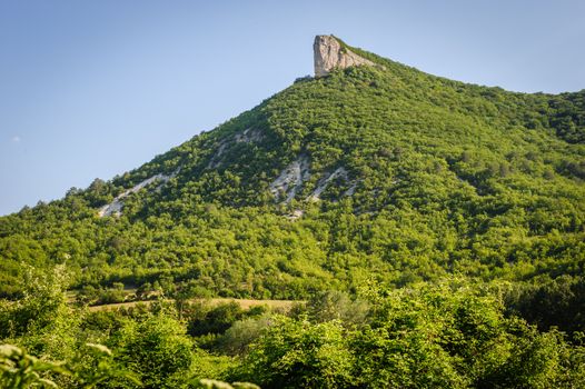 High mountain cliff in Crimea, Ucraine or Russia