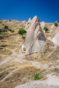 Strange looking rocks near Goreme,  Cappadocia, Turkey