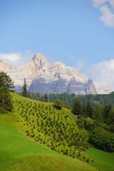 Kreuzkofelgruppe vom Grödnerjoch aus gesehen