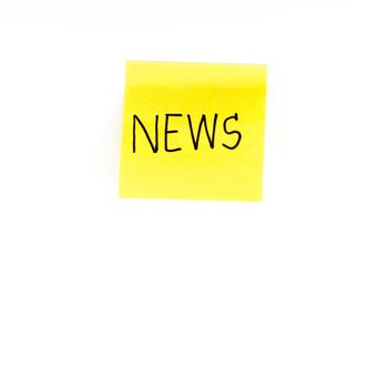 post it write news word on a white background