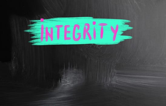 integrity handwritten with chalk on a blackboard