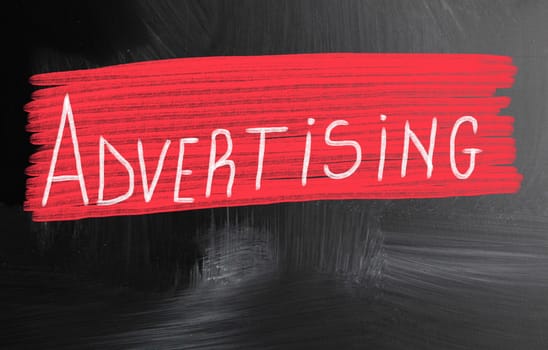 advertising handwritten with chalk on a blackboard