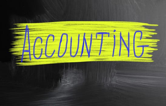 accounting handwritten with chalk on a blackboard