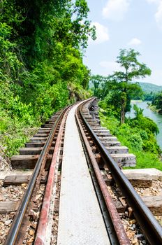 The Death Railway (Thailand-Burma railway) on World War II.