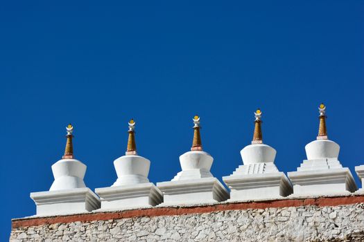 Stupa in Shey Palace, Leh, Ladakh, India