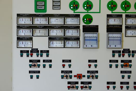 Control panel of a nuclear laboratory