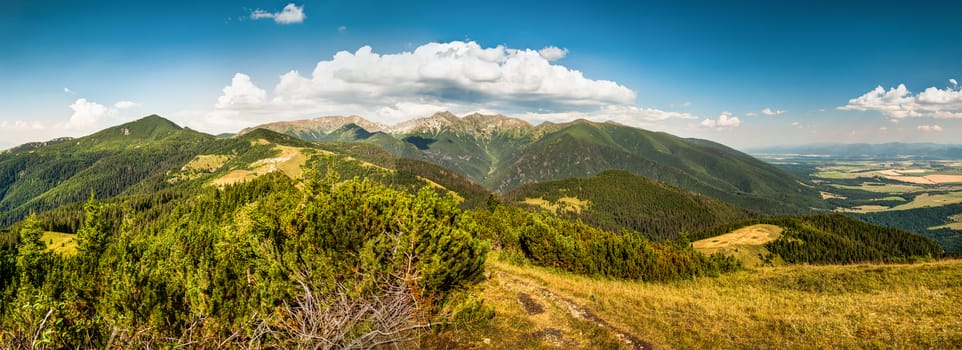 landscape, view from Sivy vrch towards Rohace