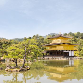 Kinkaku-ji Temple (The Golden Pavilion) in Kyoto, Japan.