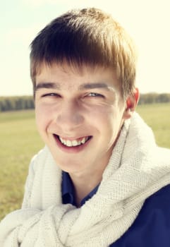 Toned photo of Happy Teenager portrait outdoor