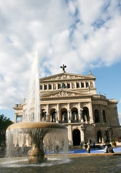 FRANKFURT AM MAIN, GERMANY, MAY The 3rd 2014: The Alte Oper (Old Opera) house in Frankfurt am Main, Germany. The square in front of the building is known as Opernplatz (Opera Square).