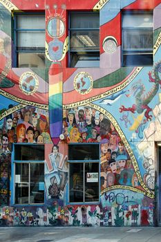 SAN FRANCISCO, CA - SEPTEMBER 13, 2011: Wall of graffiti in San Francisco, 13 September 2011, California
