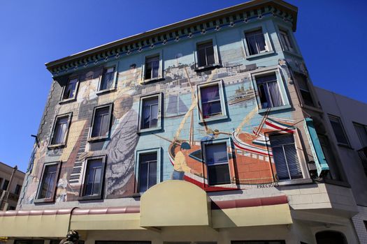 SAN FRANCISCO, CA - SEPTEMBER 25, 2013: Wall of graffiti in San Francisco, 25 September 2013, California
