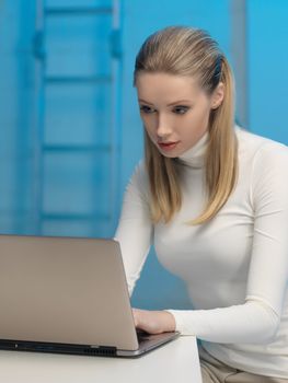 picture of woman in space laboratory